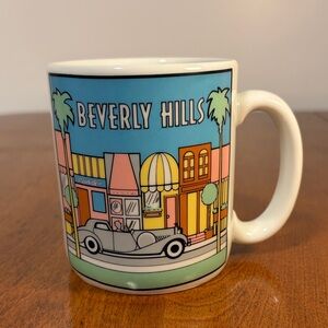 Beverly Hills Blue Illustrated Ceramic Mug